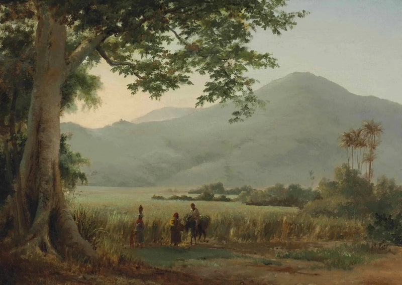 Hahmot keskustelemassa tien varrella - Camille Pissarro