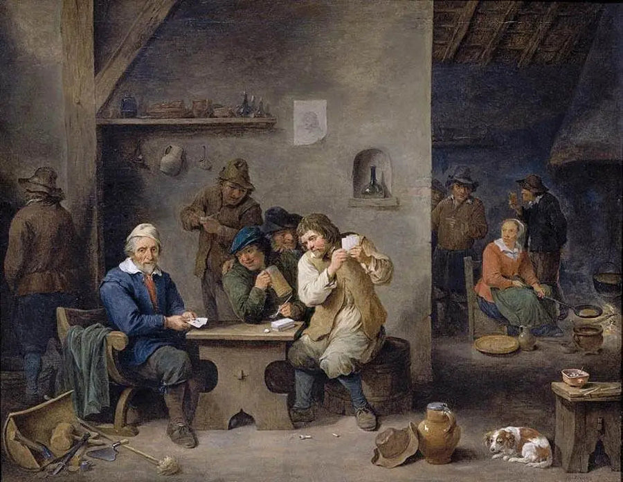 Hahmot pelaamassa kapakassa - David Teniers nuorempi
