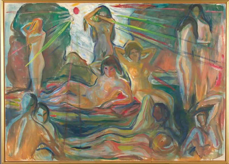 Alastomat hahmot ja Aurinko - Edvard Munch