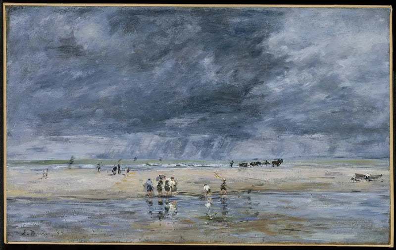 Hahmot rannalla - Eugène Boudin
