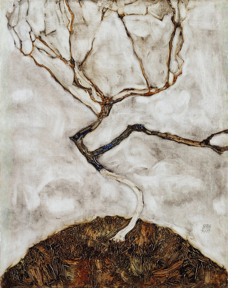 Pieni puu syksyn lopussa - Egon Schiele