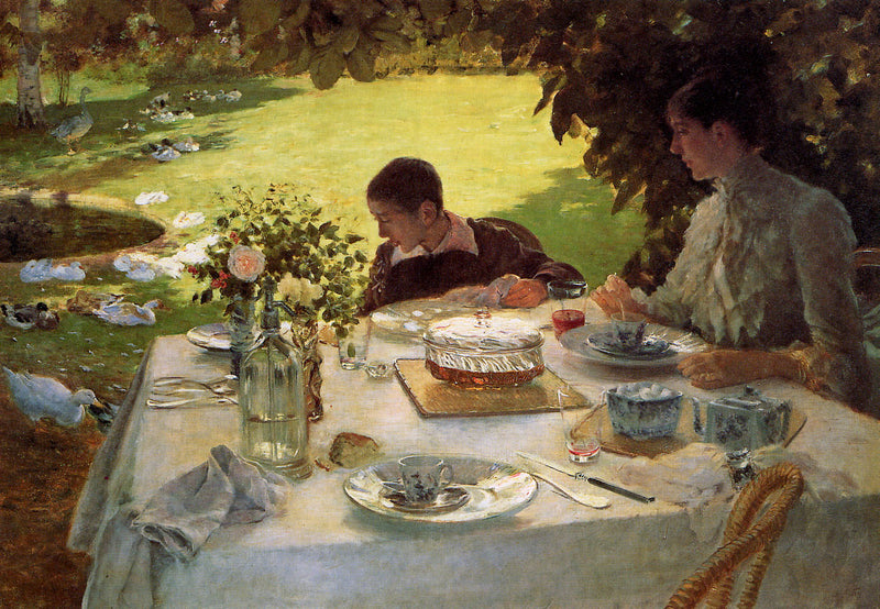 Aamiainen puutarhassa - Giuseppe De Nittis