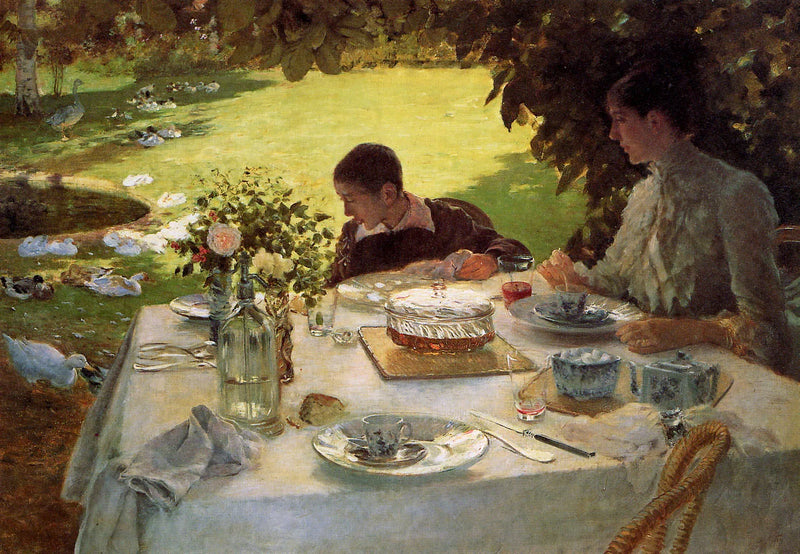 Aamiainen puutarhassa - Giuseppe De Nittis