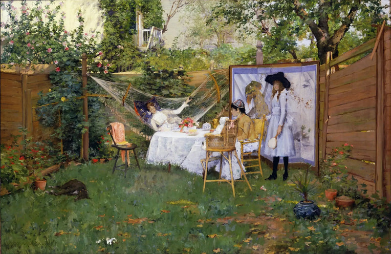Aamiainen ulkona - William Merritt Chase