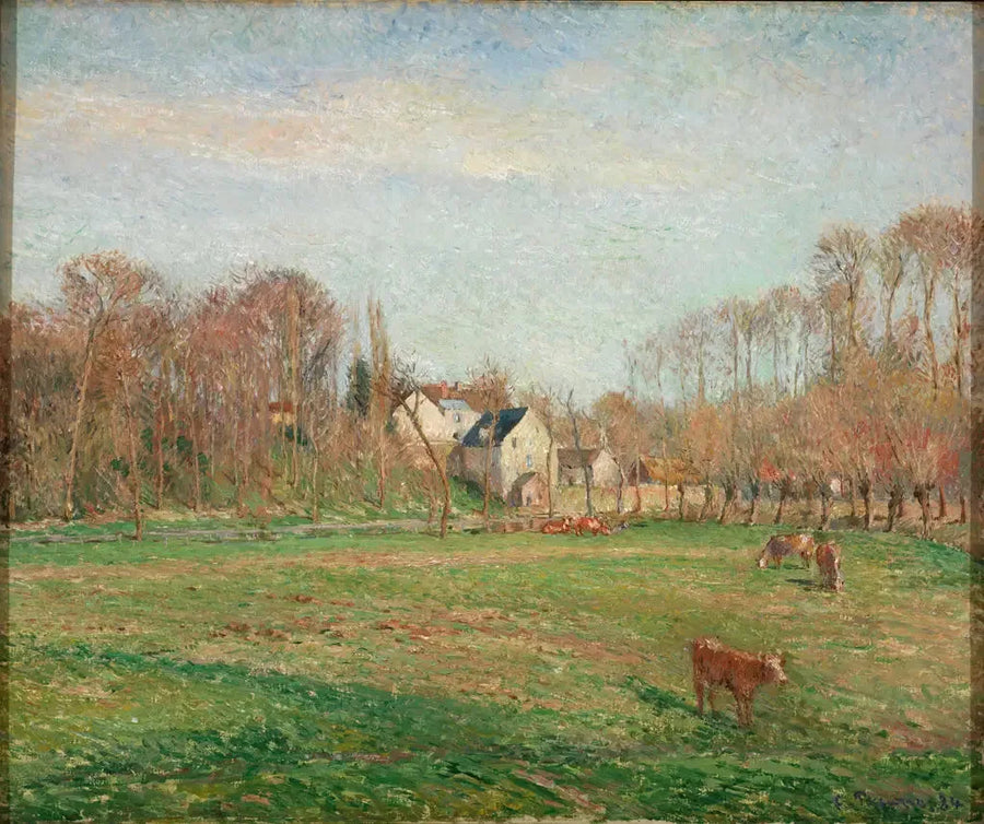 Pikku-Mylly ja niitty Osnyssä - Camille Pissarro