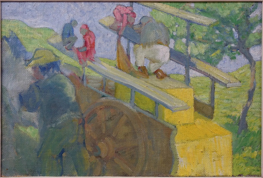 Pieni apina vaunussa - Franz Marc