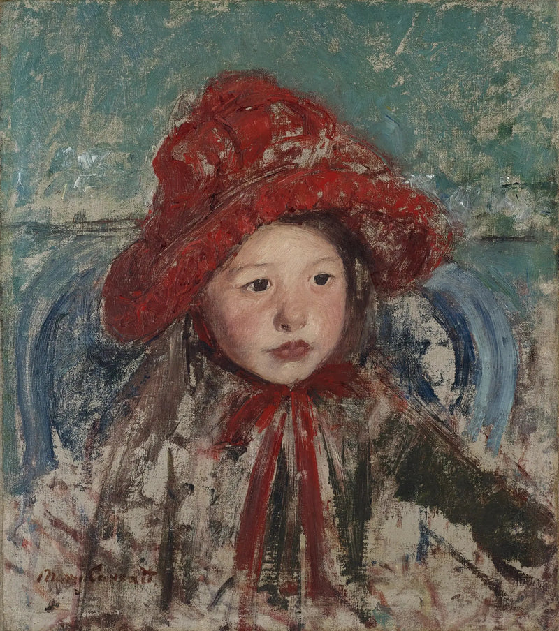 Pieni tyttö suuressa punaisessa hatussa - Mary Cassatt