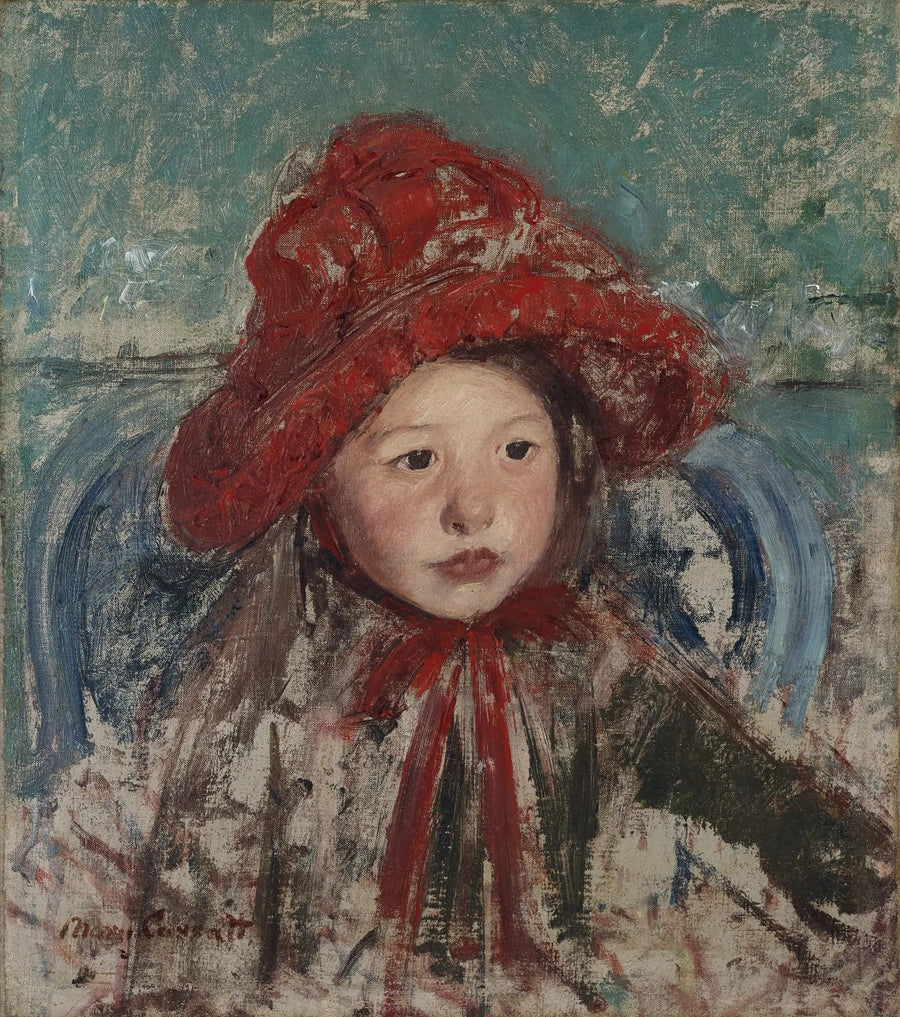 Pieni tyttö suuressa punaisessa hatussa - Mary Cassatt