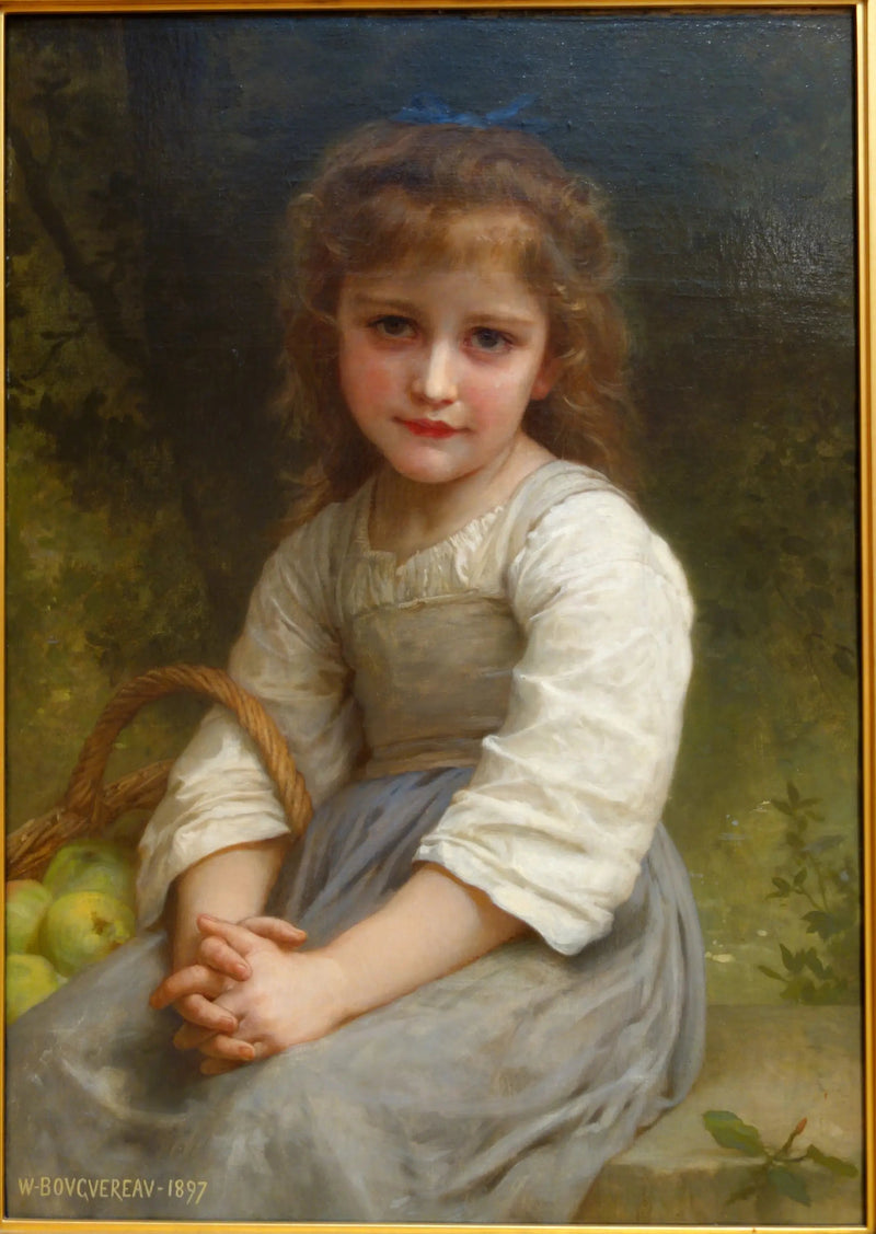 Pieni tyttö omena-astian kanssa - Bouguereau