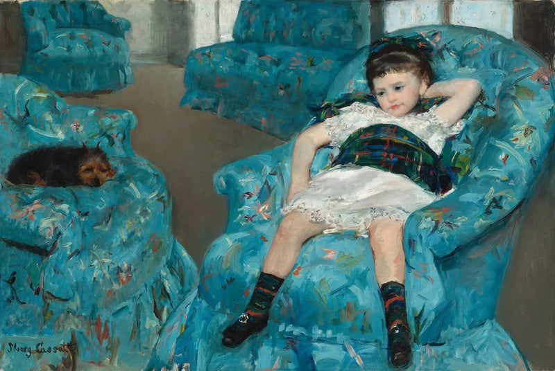 Pieni tyttö sinisessä nojatuolissa - Mary Cassatt