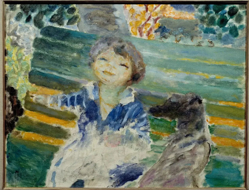 Pieni tyttö ja hänen koiransa - Pierre Bonnard