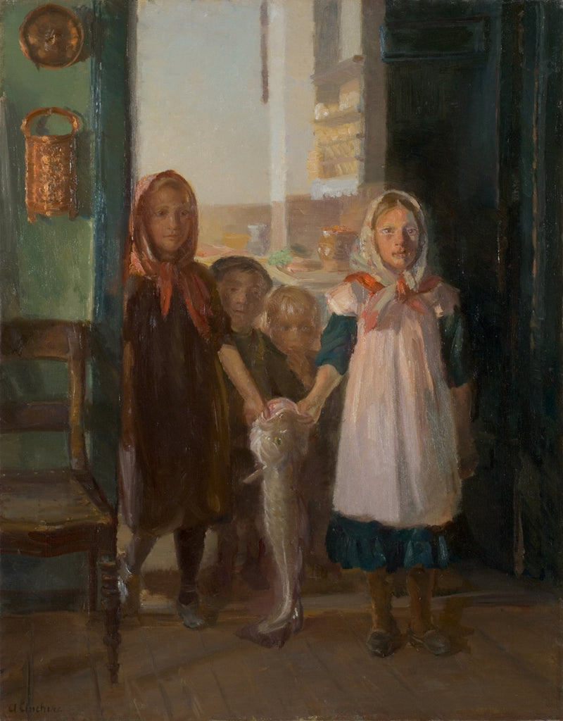 Pikkutytöt ja turska - Anna Ancher