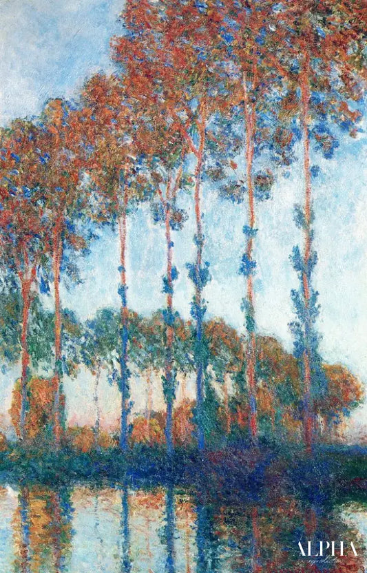 Peupliers au bord de l'Epte, effet de soleil couchant - Claude Monet - Reproductions de tableaux et peintures haut de gamme