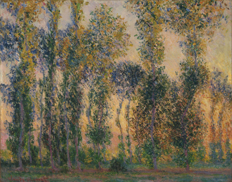 Les Peupliers elokuvassa Giverny W1156 - Claude Monet