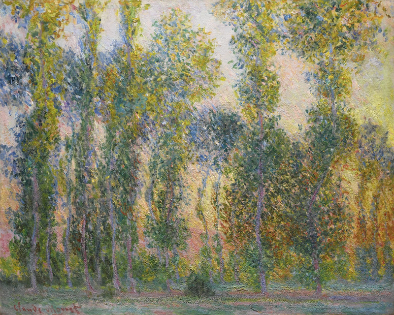 Poplars elokuvassa Giverny W1156 - Claude Monet
