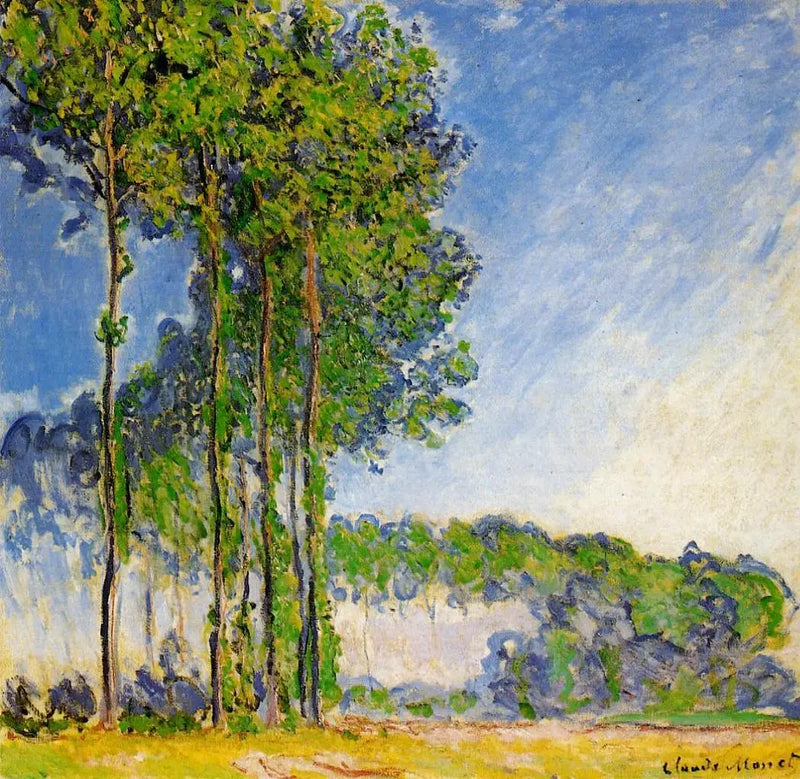 Haapapuut, näkymä suolta - Claude Monet