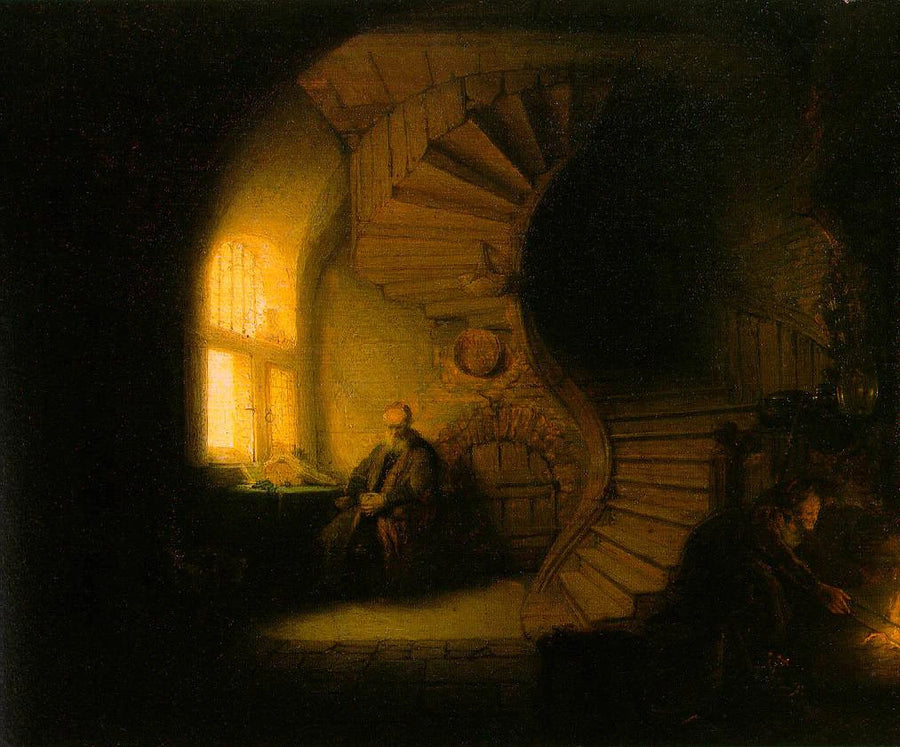 Filosofi mietiskelyssä - Rembrandt