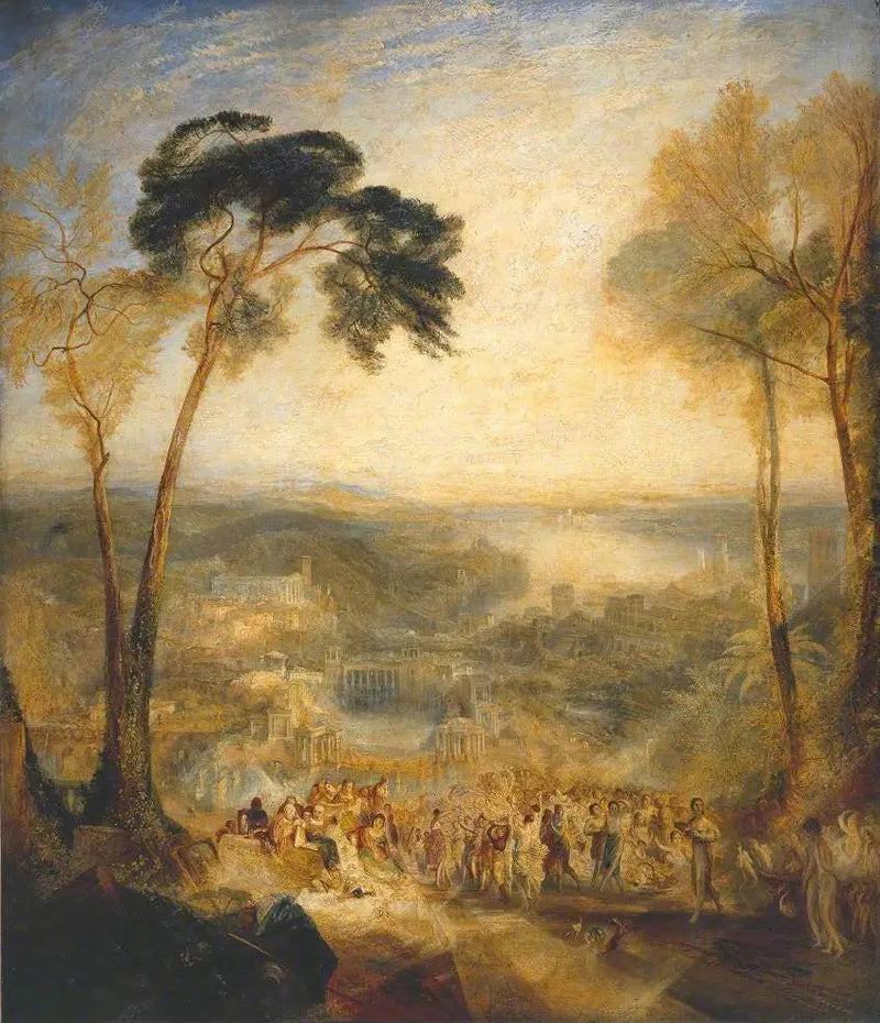 Phryne menossa julkisiin kylpyihin Venuksena: Demosthenes Aeschinesta pilkaten - J. M. W. Turner