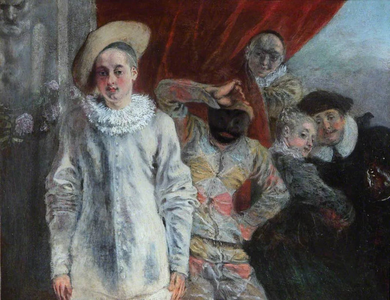 Pierrot, Harlekiini ja Scapin - Antoine Watteau