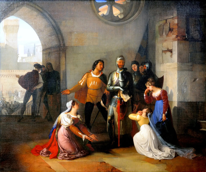 Pietro Rossi kutsutaan johtamaan Venetsian armeijaa. - Francesco Hayez
