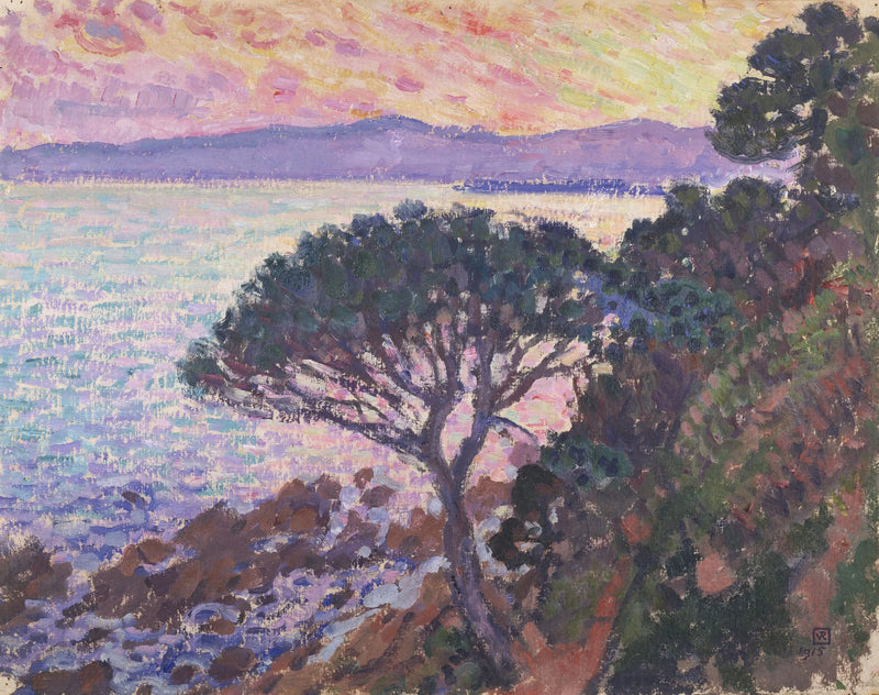 Merinäköalaisten aurinkovarjojen pin - Théodore van Rysselberghe