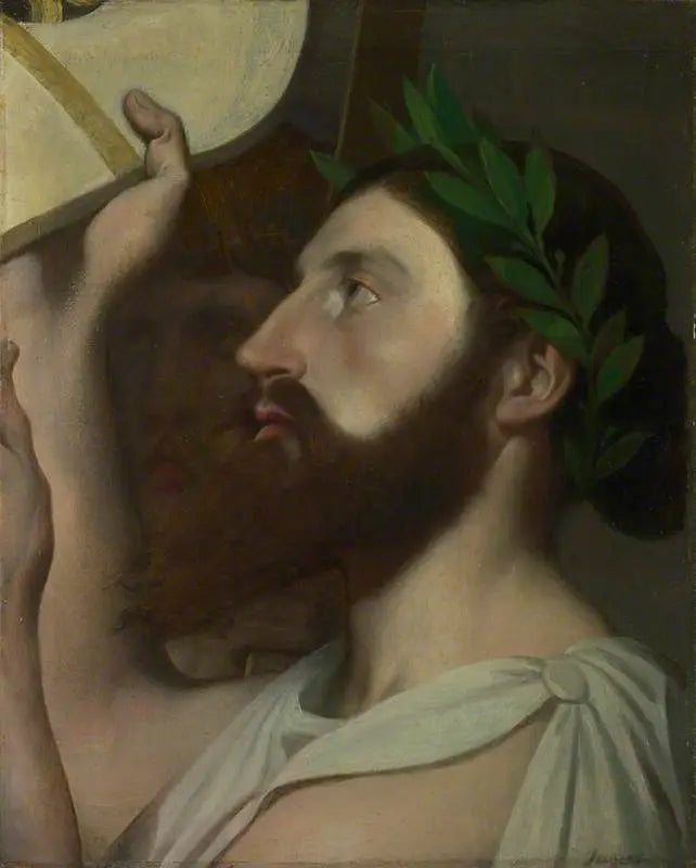 Pindar tarjoamassa lyyransa Homerokselle - Jean-Auguste-Dominique Ingres