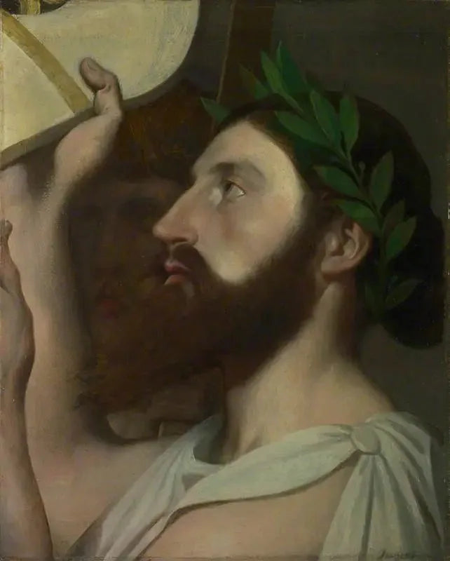 Pindar tarjoamassa lyyransa Homerokselle - Jean-Auguste-Dominique Ingres