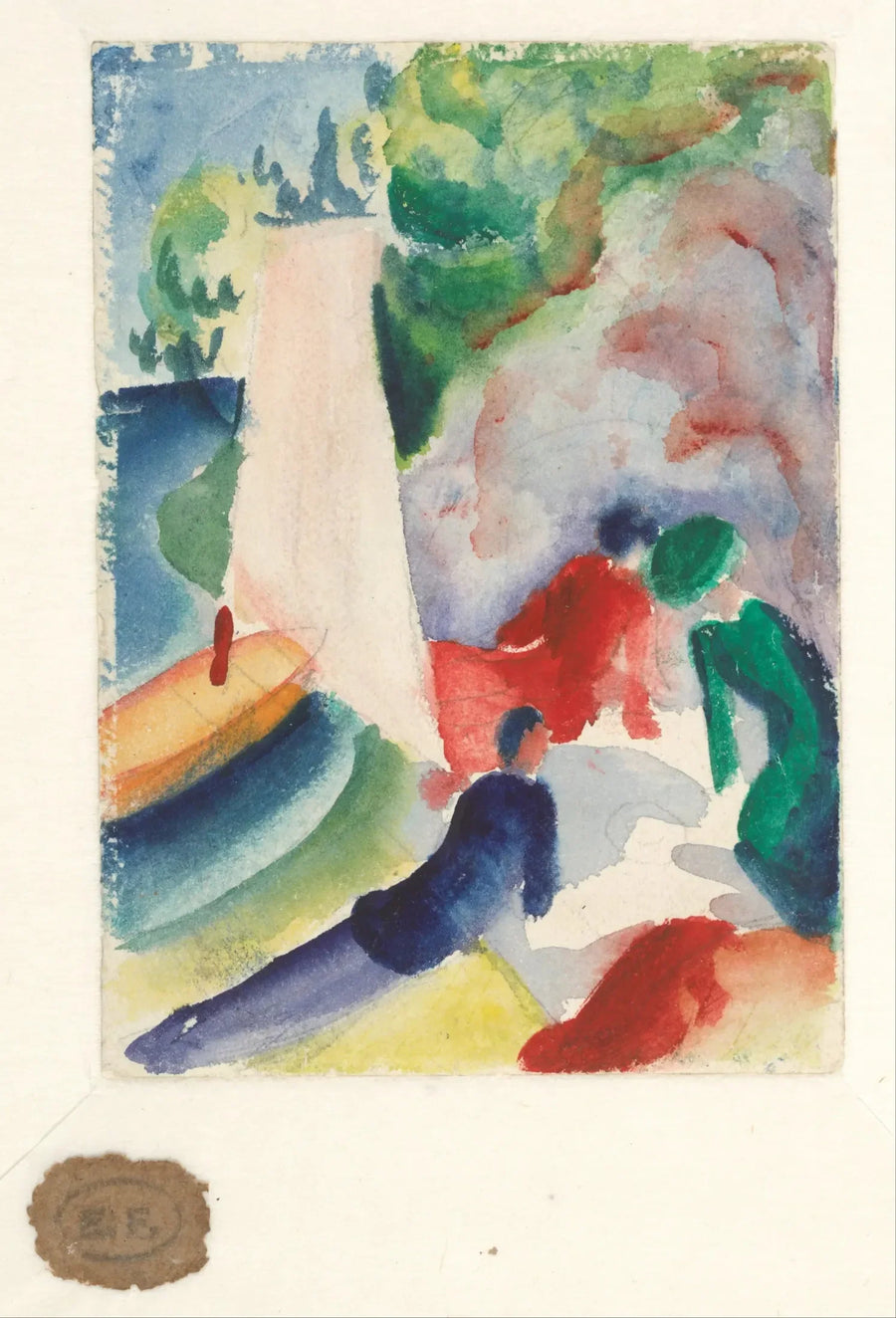 Piknik rannalla - August Macke