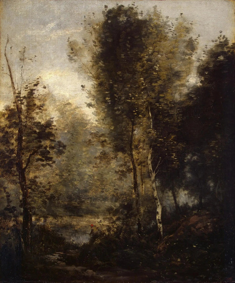 Uima-allas metsissä - Jean-Baptiste Camille Corot
