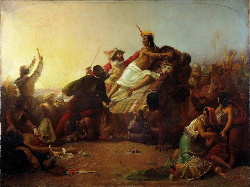 Pizarro valloittaa Perun inkat - John Everett Millais