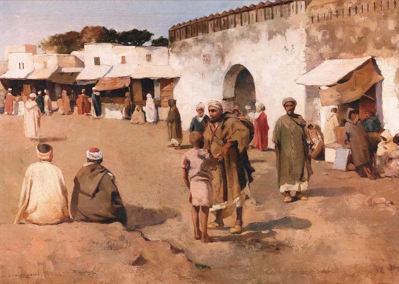 Kaupunginaukio Marokossa - Théodore van Rysselberghe