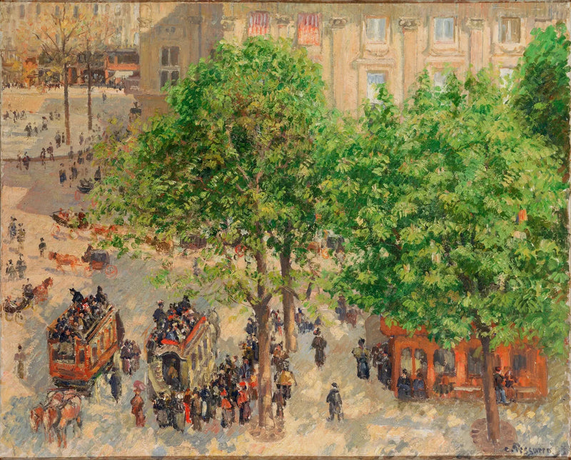 Ranskan teatterin aukio Pariisissa, kevät - Camille Pissarro