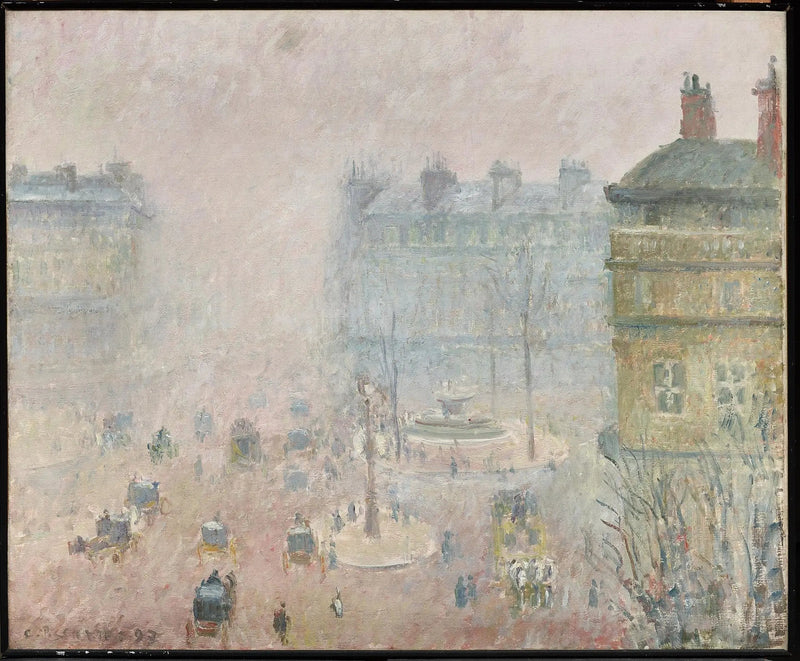 Théâtre-Françaisin aukio ja Oopperakatu, Sumua - Camille Pissarro