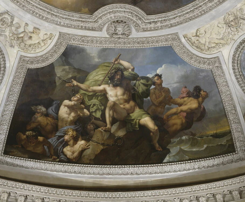 Plafond : L'Air. Éole déchaînant les vents contre la flotte troyenne - Merry-Joseph Blondel