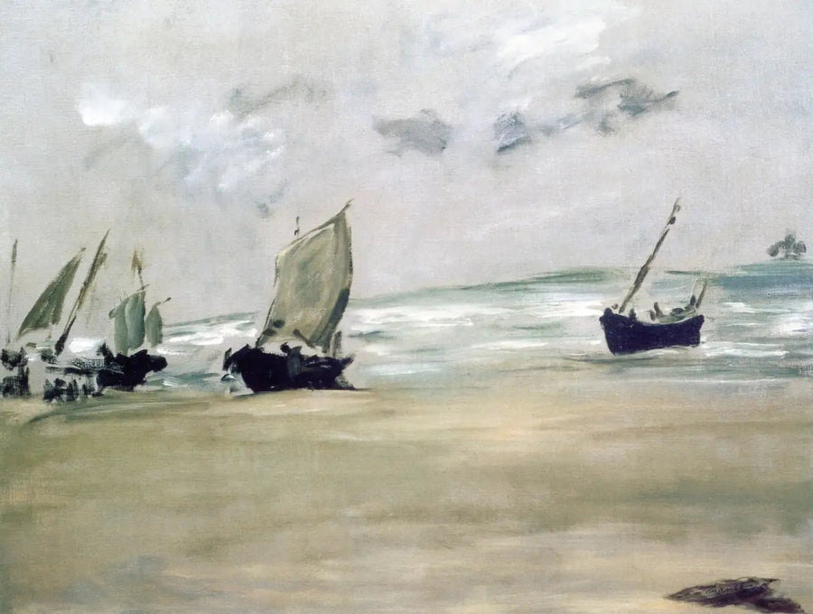 Berck-sur-merin ranta matalassa vedessä - Édouard Manet