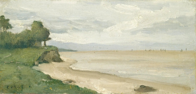 Ranta lähellä Étretatia - Jean-Baptiste Camille Corot