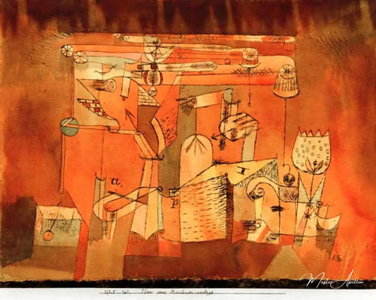 Plan d'une usine de machines - Paul Klee - Reproductions de tableaux et peintures haut de gamme