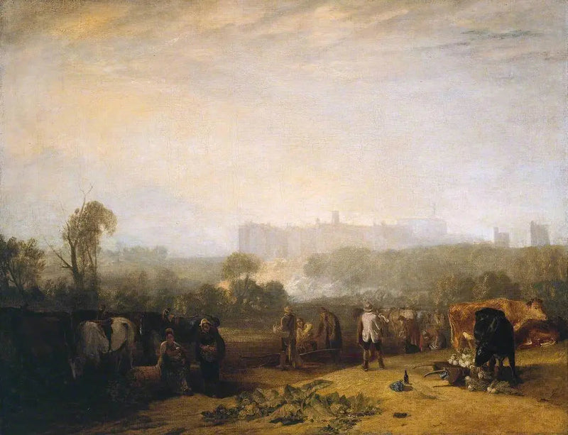 Naudan kyntö, lähellä Sloughia ('Windsor') - J. M. W. Turner