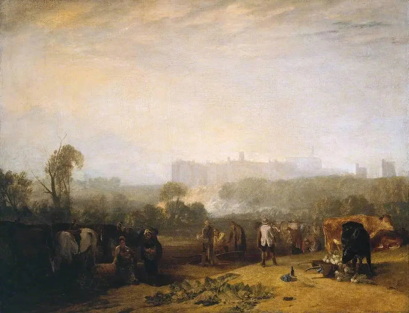 Naudan kyntö, lähellä Sloughia ('Windsor') - J. M. W. Turner