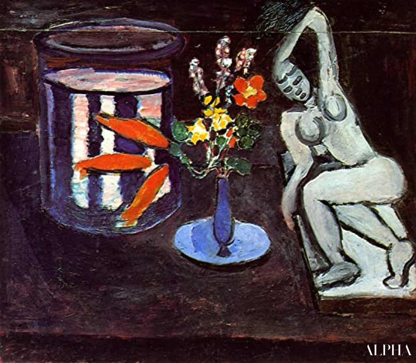 Matisse'n punainen kala - Korkealaatuiset taulujen ja maalauksien reproduktiot