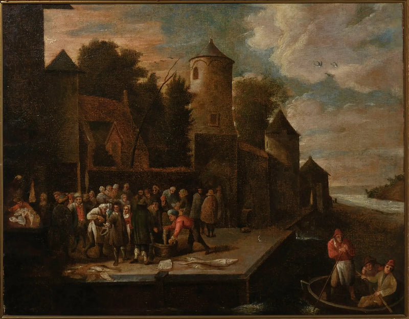Kalastajat satamassa - David Teniers nuorempi