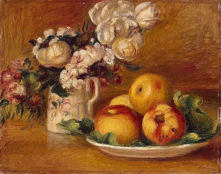 Omenat ja kukat - Pierre-Auguste Renoir