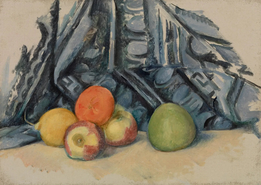 Omenat ja matto - Paul Cézanne