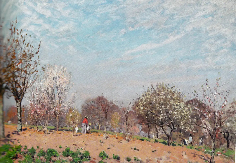 Kukkivat omenapuut Louveciennesissa - Alfred Sisley