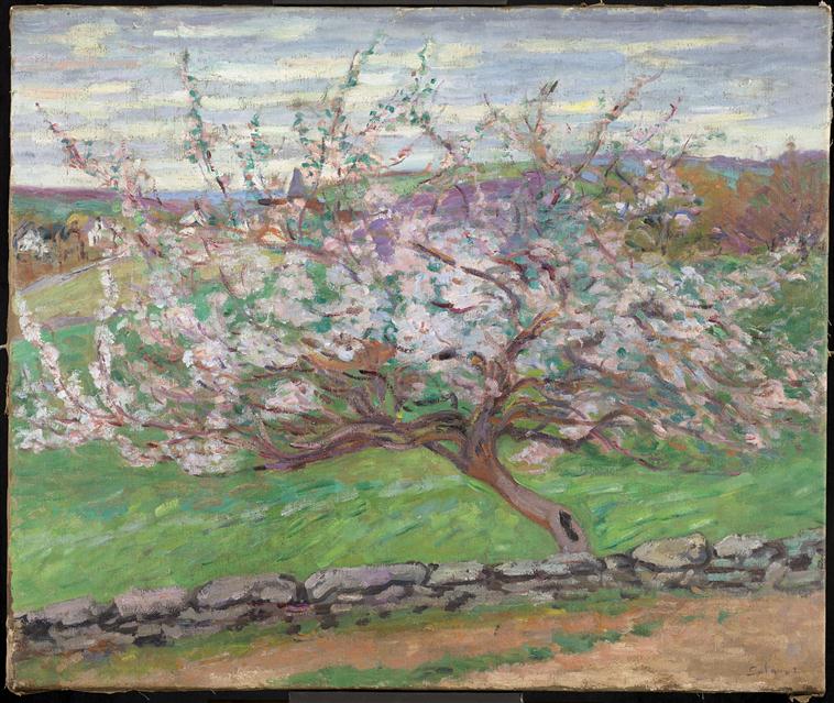 Pommiensyksikkö kukkien keskellä - Armand Guillaumin