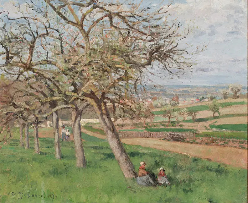 Kukassa olevat omenapuut - Camille Pissarro