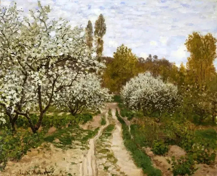 Omenapuut kukkivat W201 - Claude Monet