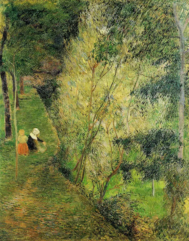 Pont-Avenin nainen ja lapsi aluskasvillisuudessa - Paul Gauguin