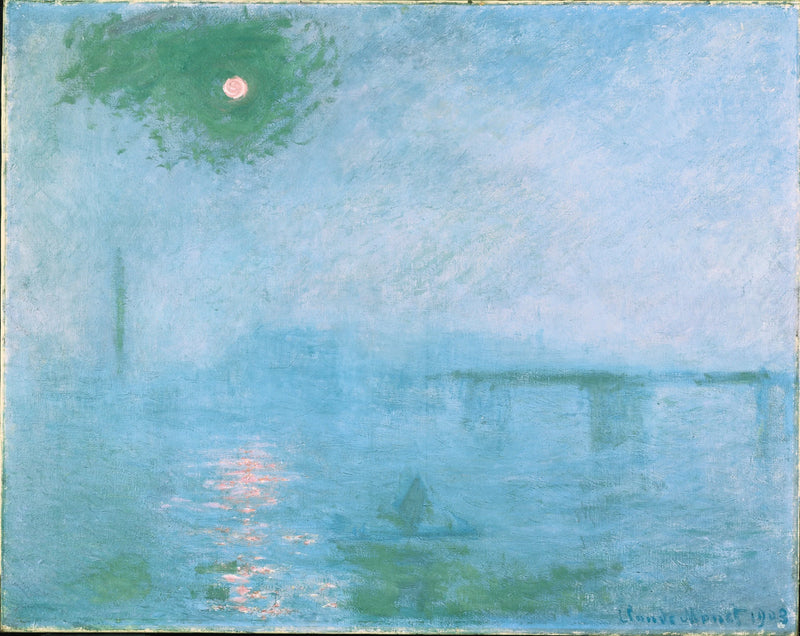 Charing Cross Bridge, sumu Thames W1554 - Claude Monet -kadulla
