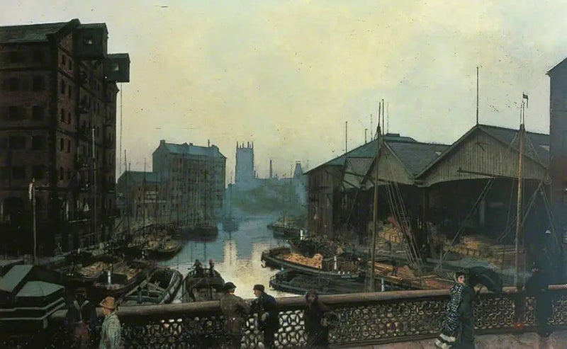 Leedsin silta - John Atkinson Grimshaw